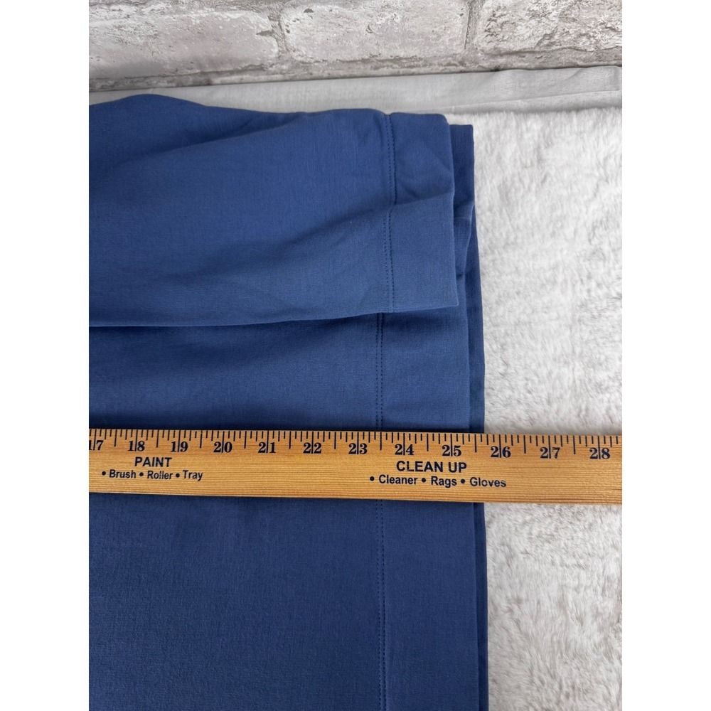 New Pure Jill Azure Blue Popover Top Button Detail V Neck Butter Soft Knit 2X‎ - Picture 8 of 12